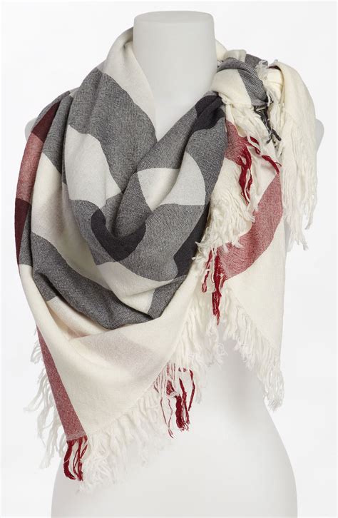 burberry black white red merino scarf made in scotland|Burberry Check Merino Wool Scarf on SALE .